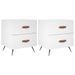 Tables de chevet 2 pcs blanc 40x35x47,5 cm bois d’ingénierie - Photo n°1