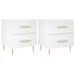 Tables de chevet 2 pcs blanc 40x35x47,5 cm bois d’ingénierie - Photo n°2