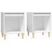 Tables de chevet 2 pcs Blanc 40x35x50 cm - Photo n°2