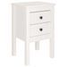 Tables de chevet 2 pcs Blanc 40x35x61,5 cm Bois de pin massif - Photo n°5