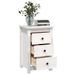 Tables de chevet 2 pcs Blanc 40x35x61,5 cm Bois de pin massif - Photo n°9