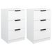 Tables de chevet 2 pcs Blanc 40x36x65 cm - Photo n°2