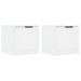 Tables de chevet 2 pcs Blanc 40x39x40 cm - Photo n°2