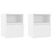 Tables de chevet 2 pcs Blanc 40x40x50 cm 2 - Photo n°1