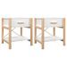 Tables de chevet 2 pcs Blanc 42x38x45 cm Bois d’ingénierie - Photo n°2