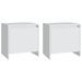 Tables de chevet 2 pcs Blanc 45x34x44,5 cm - Photo n°1