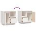 Tables de chevet 2 pcs Blanc 50x34x50 cm Bois de pin massif - Photo n°8