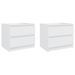 Tables de chevet 2 pcs Blanc 50x39x43,5 cm - Photo n°1