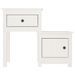 Tables de chevet 2 pcs Blanc 79,5x38x65,5 cm Bois de pin massif - Photo n°5