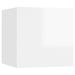 Tables de chevet 2 pcs Blanc brillant 30,5x30x30 cm - Photo n°5