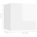 Tables de chevet 2 pcs Blanc brillant 30,5x30x30 cm - Photo n°11