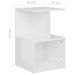 Tables de chevet 2 pcs Blanc brillant 35x35x55 cm - Photo n°6