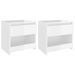 Tables de chevet 2 pcs Blanc brillant 40x30x39 cm - Photo n°1