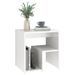 Tables de chevet 2 pcs Blanc brillant 40x30x40 cm - Photo n°4