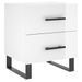 Tables de chevet 2 pcs blanc brillant 40x35x47,5 cm - Photo n°5