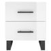 Tables de chevet 2 pcs blanc brillant 40x35x47,5 cm - Photo n°6