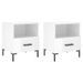 Tables de chevet 2 pcs blanc brillant 40x35x47,5 cm - Photo n°1