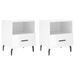 Tables de chevet 2 pcs blanc brillant 40x35x47,5 cm - Photo n°1