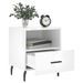 Tables de chevet 2 pcs blanc brillant 40x35x47,5 cm - Photo n°3