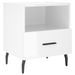 Tables de chevet 2 pcs blanc brillant 40x35x47,5 cm - Photo n°6