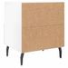 Tables de chevet 2 pcs blanc brillant 40x35x47,5 cm - Photo n°9