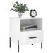 Tables de chevet 2 pcs blanc brillant 40x35x47,5 cm - Photo n°4