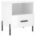 Tables de chevet 2 pcs blanc brillant 40x35x47,5 cm - Photo n°6