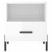 Tables de chevet 2 pcs blanc brillant 40x35x47,5 cm - Photo n°7