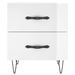 Tables de chevet 2 pcs blanc brillant 40x35x47,5 cm - Photo n°6