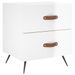 Tables de chevet 2 pcs blanc brillant 40x35x47,5 cm - Photo n°5