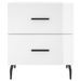 Tables de chevet 2 pcs blanc brillant 40x35x47,5 cm - Photo n°6