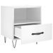 Tables de chevet 2 pcs blanc brillant 40x35x47,5 cm - Photo n°5