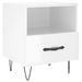 Tables de chevet 2 pcs blanc brillant 40x35x47,5 cm - Photo n°6