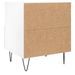 Tables de chevet 2 pcs blanc brillant 40x35x47,5 cm - Photo n°9