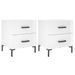 Tables de chevet 2 pcs blanc brillant 40x35x47,5 cm - Photo n°1