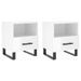 Tables de chevet 2 pcs blanc brillant 40x35x47,5 cm - Photo n°1