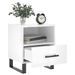 Tables de chevet 2 pcs blanc brillant 40x35x47,5 cm - Photo n°3