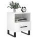 Tables de chevet 2 pcs blanc brillant 40x35x47,5 cm - Photo n°4