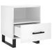 Tables de chevet 2 pcs blanc brillant 40x35x47,5 cm - Photo n°5