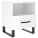 Tables de chevet 2 pcs blanc brillant 40x35x47,5 cm - Photo n°6