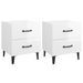 Tables de chevet 2 pcs Blanc brillant 40x35x47,5 cm - Photo n°2