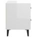 Tables de chevet 2 pcs Blanc brillant 40x35x47,5 cm - Photo n°7