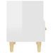 Tables de chevet 2 pcs Blanc brillant 40x35x47 cm - Photo n°7