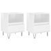 Tables de chevet 2 pcs blanc brillant 40x35x50 cm - Photo n°1