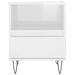 Tables de chevet 2 pcs blanc brillant 40x35x50 cm - Photo n°7