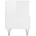 Tables de chevet 2 pcs blanc brillant 40x35x50 cm - Photo n°8