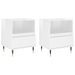 Tables de chevet 2 pcs blanc brillant 40x35x50 cm - Photo n°1