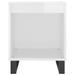 Tables de chevet 2 pcs blanc brillant 40x35x50 cm - Photo n°5