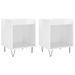 Tables de chevet 2 pcs blanc brillant 40x35x50 cm - Photo n°1