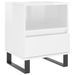 Tables de chevet 2 pcs blanc brillant 40x35x50 cm - Photo n°5